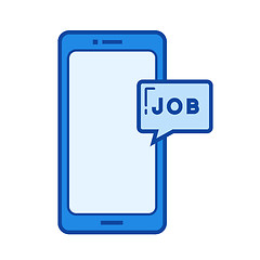 Image showing Job search line icon.