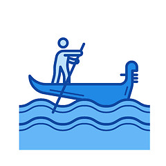 Image showing Venice gondola line icon.