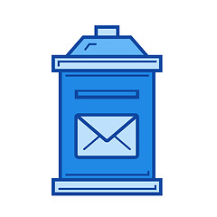Image showing Postbox line icon.