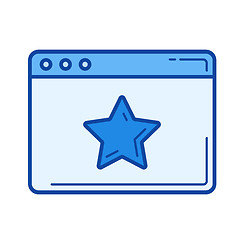 Image showing Starred page line icon.