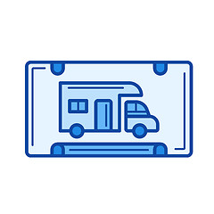 Image showing RV parking line icon.
