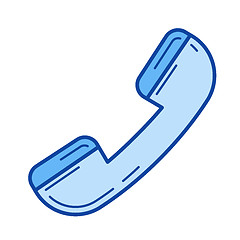 Image showing Phone handset line icon.