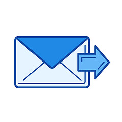 Image showing Forward email line icon.