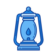 Image showing Camping lantern line icon.