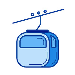 Image showing Cable railway line icon.