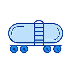 Image showing Railroad tank line icon.