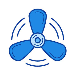 Image showing Ship propeller line icon.