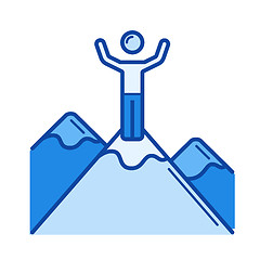 Image showing Mountain climber line icon.