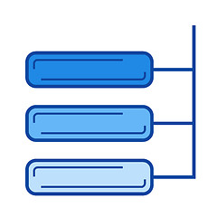 Image showing Data structure line icon.