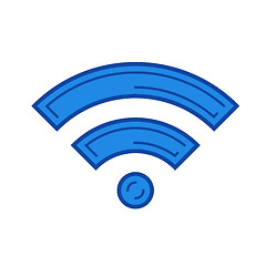 Image showing Wireless connection line icon.