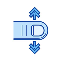 Image showing One-finger vertical scroll line icon.