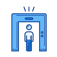 Image showing Airport security line icon.
