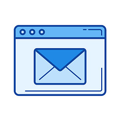 Image showing Email service line icon.