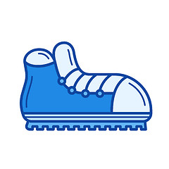 Image showing Hiking boots line icon.