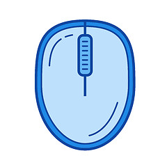 Image showing Wireless mouse line icon.