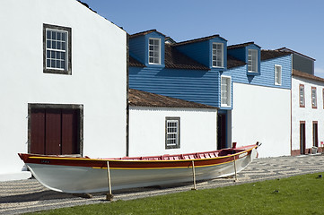 Image showing Facade of the Whalers Museum in Lages do Pico, Azores