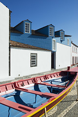 Image showing Facade of the Whalers Museum in Lages do Pico, Azores