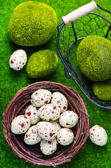 Image showing decorative painted Easter eggs