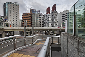 Image showing Tokyo, JAPAN - 05 September 2019: The Nakagin Capsule Hotel, Shimbashi, Tokyo - Image