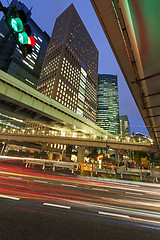 Image showing Modern architecture. Elevated Highways and skyscrapers in Tokyo.