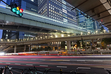 Image showing Modern architecture. Elevated Highways and skyscrapers in Tokyo.