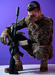 Image showing soldier with problems