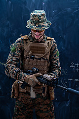 Image showing modern warfare soldier