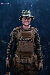 Image showing modern warfare soldier