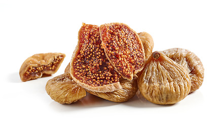 Image showing dried figs on white background