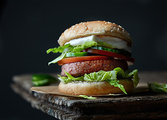 Image showing fresh tasty meat free burger