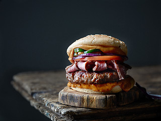 Image showing fresh tasty steak burger