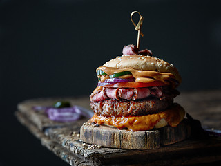 Image showing fresh tasty steak burger