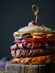 Image showing fresh tasty steak burger