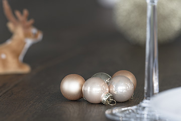 Image showing Elegant Christmas ornament on a table