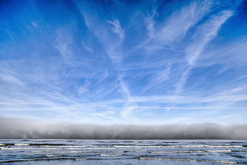 Image showing Cloudy weather over the ocean