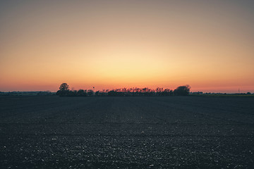 Image showing Rural countryside landscape with a farm