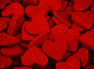 Image showing Red Hearts Background