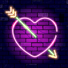 Image showing Valentines Day Neon Signboard