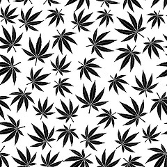 Image showing Cannabis Leaf Seamless Pattern
