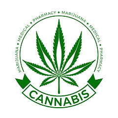 Image showing Cannabis Hemp Leaf Logo