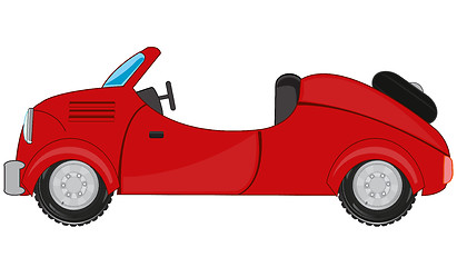 Image showing Vector illustration of the car with opened horseback