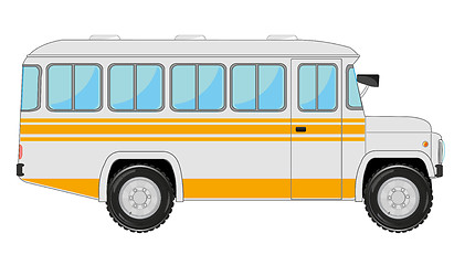 Image showing Retro bus on white background is insulated