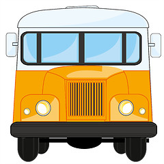 Image showing Vector illustration transport retro bus type frontal