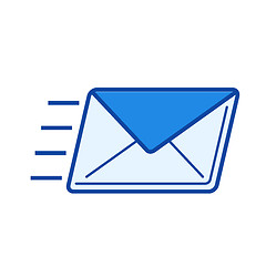 Image showing Send email line icon.