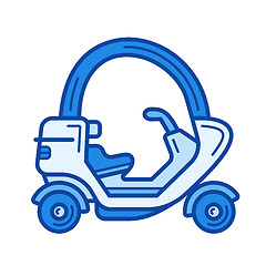 Image showing Tuk tuk line icon.