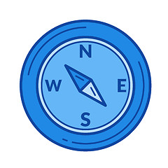 Image showing Compass line icon.