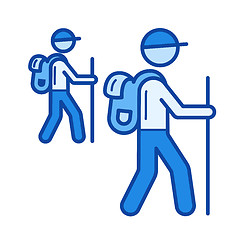 Image showing Hiking line icon.