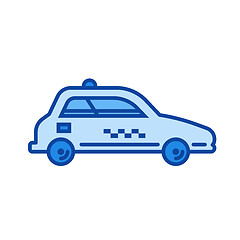 Image showing Taxi car line icon.