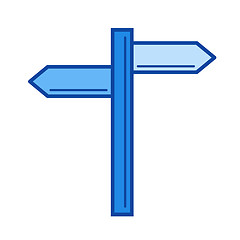 Image showing Signpost line icon.