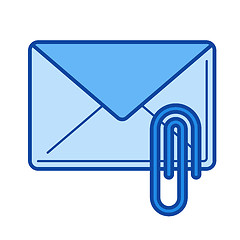 Image showing Read email line icon.